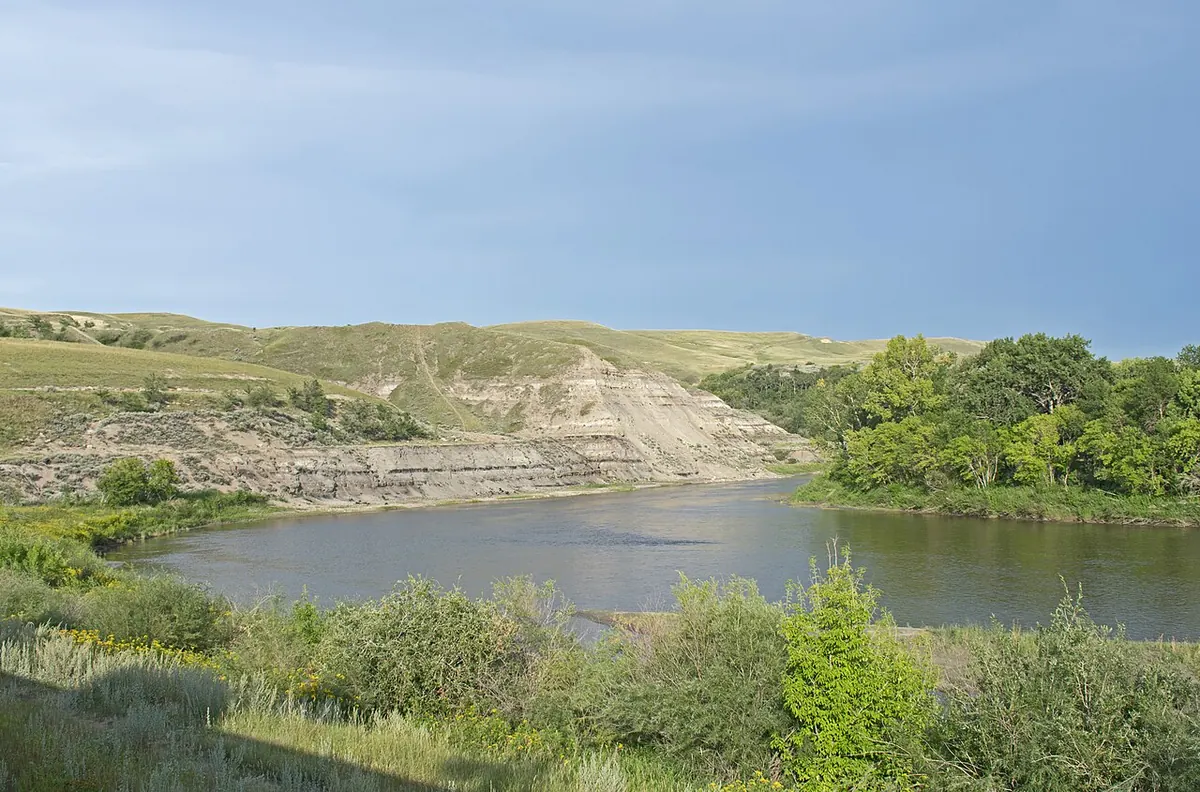 The Red Deer River in Drumheller, beside the campground.
